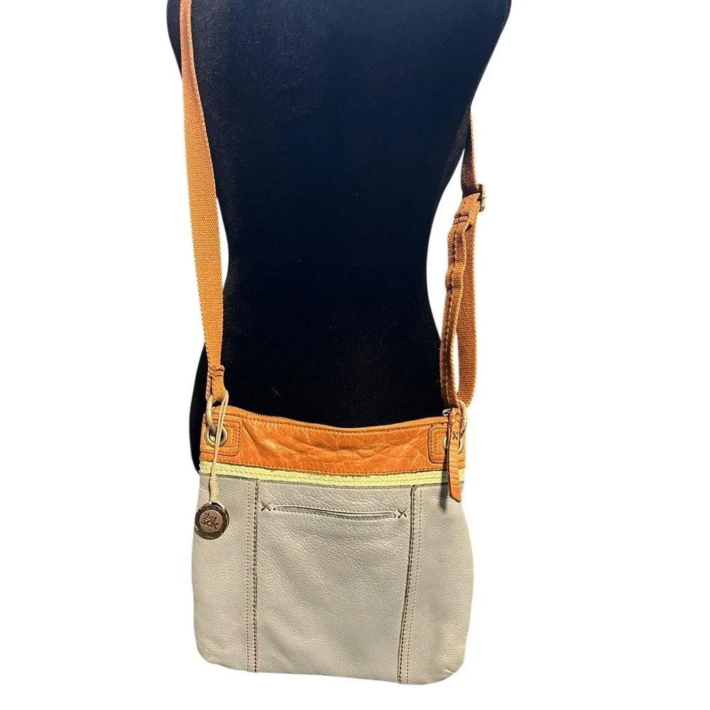 The Sak Vintage Sacks 5th Avenue Blue Leather Crossbody Bag